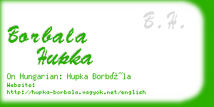 borbala hupka business card